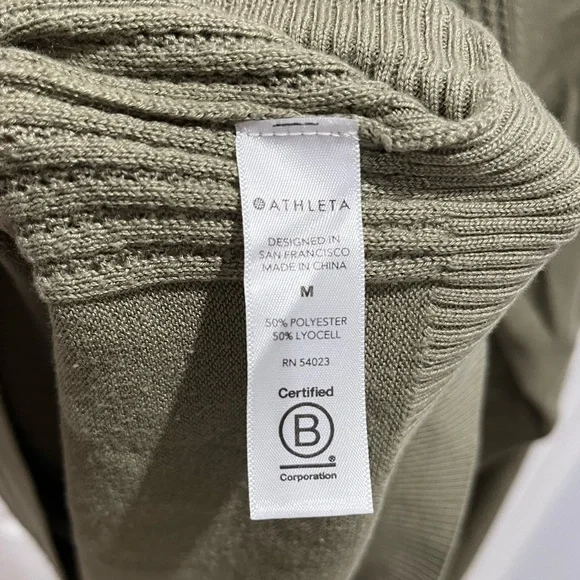Athleta Evergreen Hoodie Knit Sweater M - Picture 10 of 11